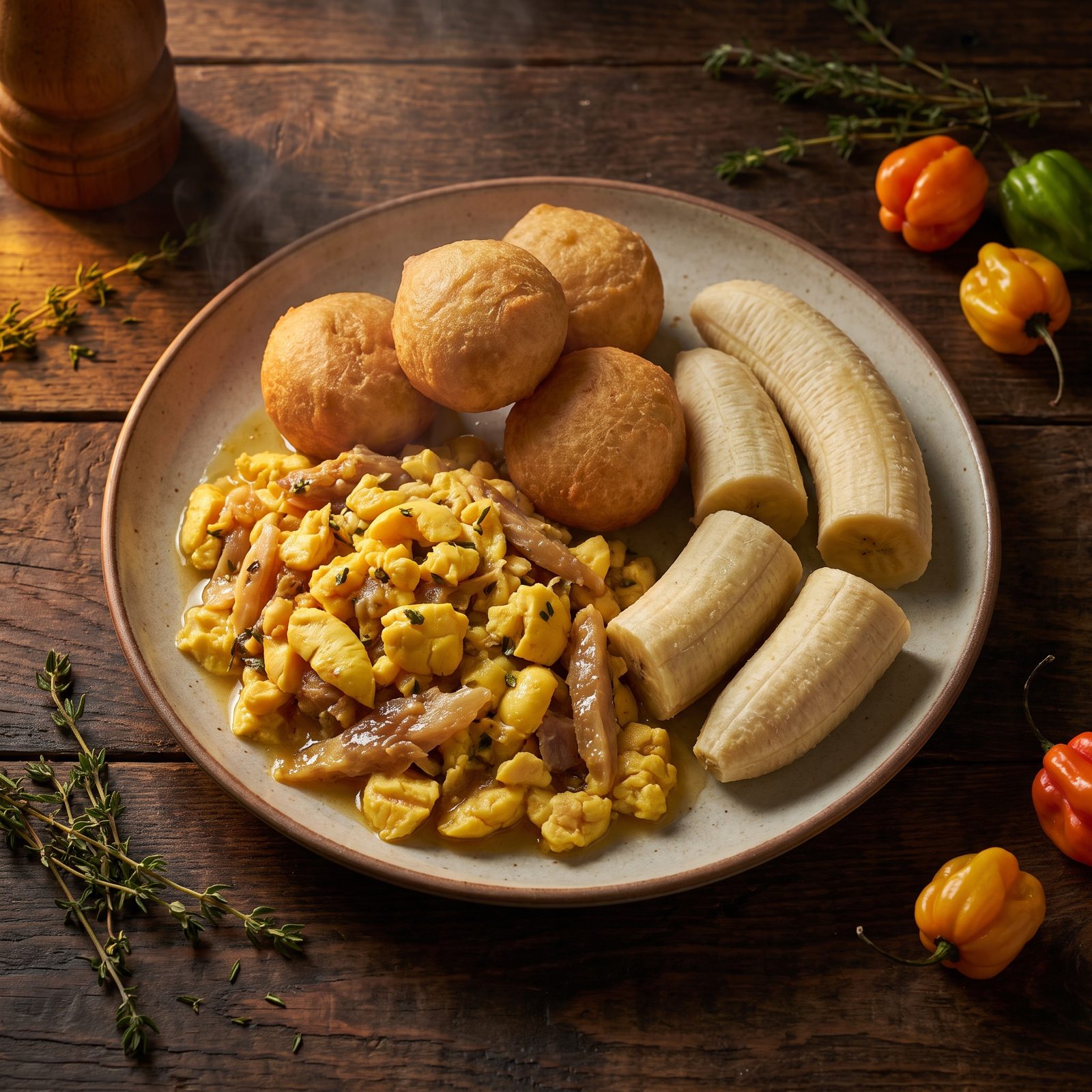 Ackee and saltfish, Kitchen Hut